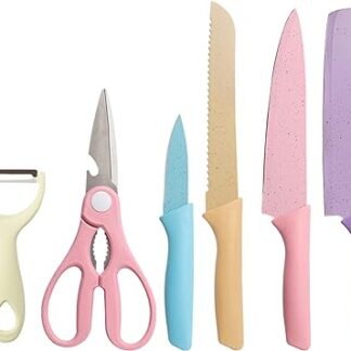 6 Pcs Colorful Knife Set