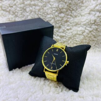 Casio Gold Carbo Men’s Black Dial Watch