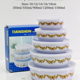 5 Pcs Enamelware Storage Bowl Set