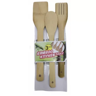 3 Pcs Bamboo Kitchen Tools