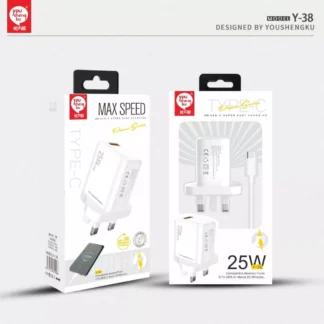 Y-38 25W Fast Charging Type-C Cable & Adapter