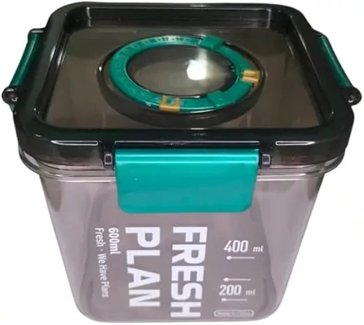 1 Pc Square Canister - 600ml (58-63)
