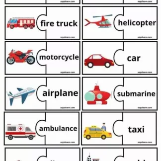 Match Game- Transportation 30 Pcs
