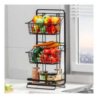 3-Tier Metal Fruit Basket Stand
