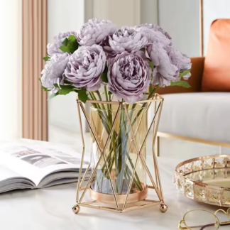 Golden Vase Metal Flowers Pot - 14.5*12cm