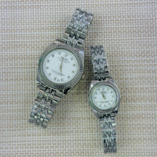 Rolex Datejust Sliver Couple Watch