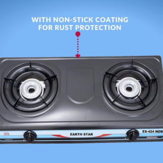 Earth Star Dual Burner Non-Stick Gas Cooker ES-424NDB