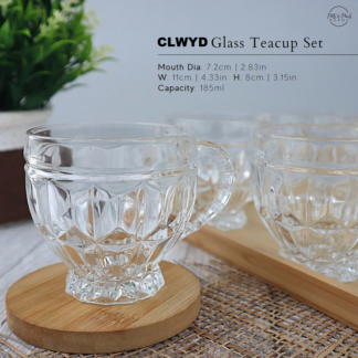 Red Cherry 6 Pcs Clwyd Glass Mug Set - 185ml