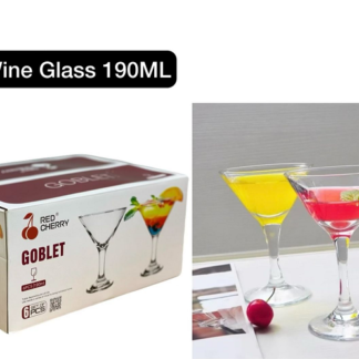Red Cherry 6 Pcs Wine Glass Set - 190ml GOBLET