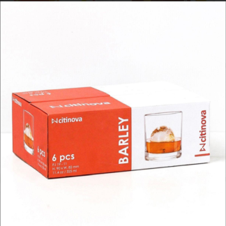 6 Pcs Citinova Barley Whiskey Glass Set - 325ml