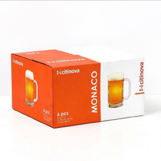 6 Pcs Citinova Monaco Beer Glass Set - 380ml