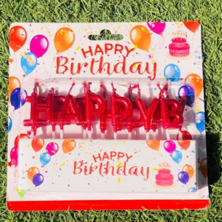 Happy Birthday Alphabets Plain Candles