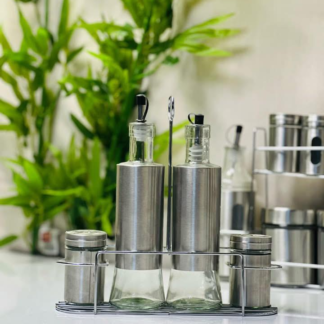 4 Pcs Oil Bottle And Seasoning Set
