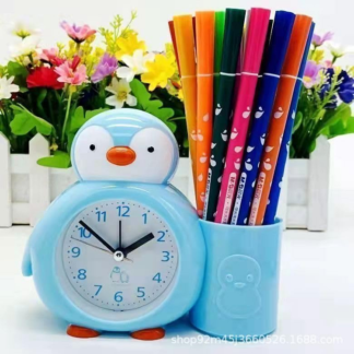 Penguin Shaped Alarm Clock With Holder