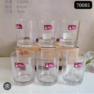 1 Pc Red Cherry Whiskey Glass Set - 225ml - 70085