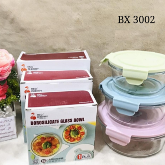 1 Pc Red Cherry Round Container - 400ML - BX3003