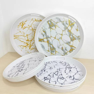 Plastic Round Serving Tray - Large