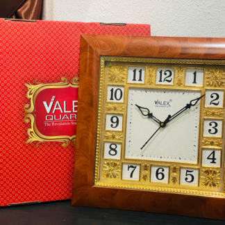 Valex Quartz Box Golden Style Wall Clock - VQ-048