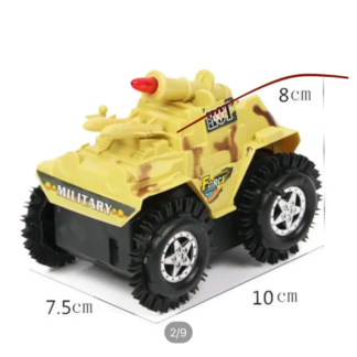 Mini Monster Tumbling Tank Toy - Battery Powered