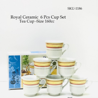 Royal 6 Pcs Cup Set- 160cc