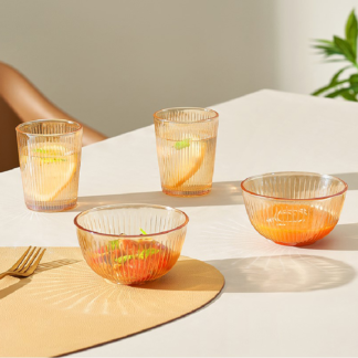Jiutian Mushang 4 Pcs Glass Tableware Set