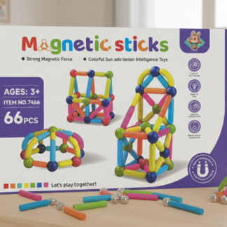 66 Pcs Magnetic Bar Blocks Set - 7466