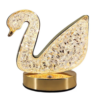 Swan Shaped Crystal LED Lamp