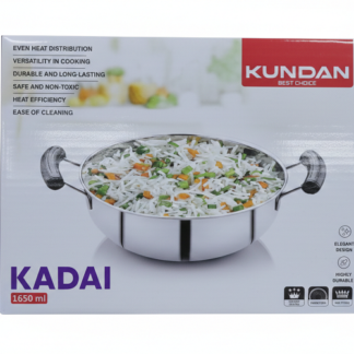 Kundan Stainless steel Kadai - 1650ml