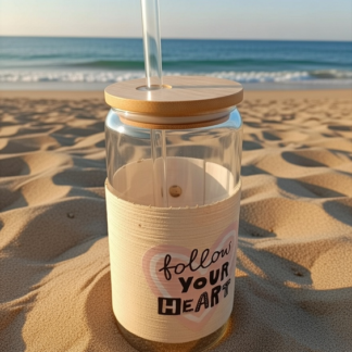 Oceara Glass Thumbler With Lid