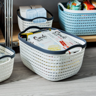 Rattan Plastic Basket - Large 338-8