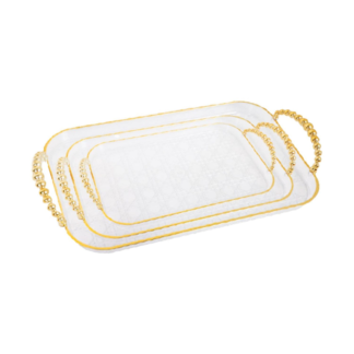 3 Pcs Acrylic Serving Tray - Square 312-9