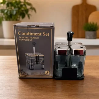 4 Pcs Condiment Spice Jars Set