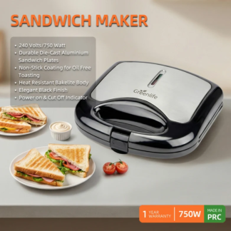 Greenlife 750W Sandwich Maker