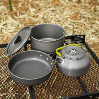 3 Pcs Aluminum Camping Cookware Set