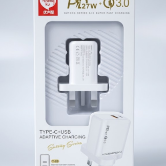 Youshengku Y-36 27W Dual-Port Fast Type-C Charger