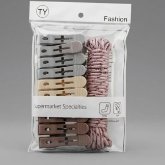 10 Pcs Cloth Clip With Rope - 765-39A