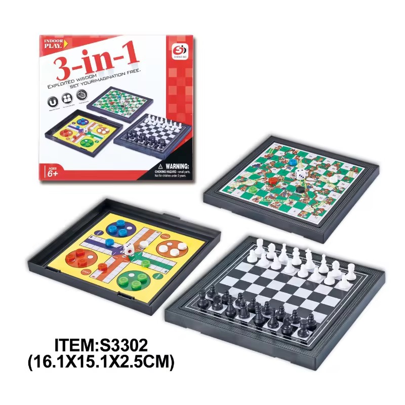 3 in 1 Magnetic Board Game