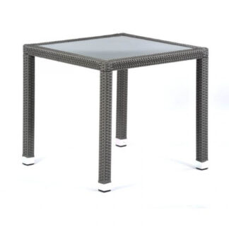 Zena outdoor Rattan Glass Table